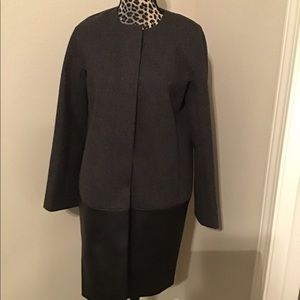J.Crew Wool and Leather Coat